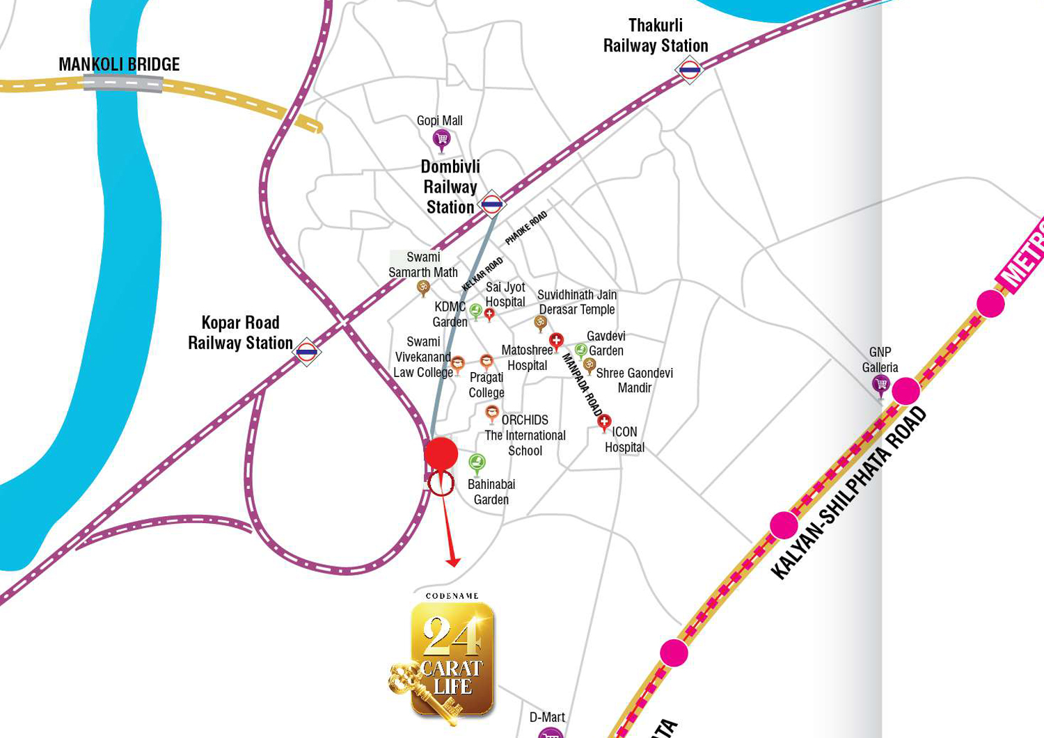 Nivasa Green City Dombivli Location Map